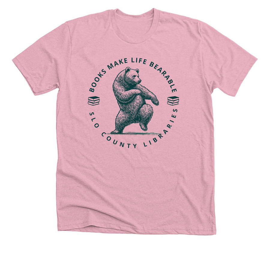 Dancing Bear Tee, a Heather Pink Premium Unisex Tee