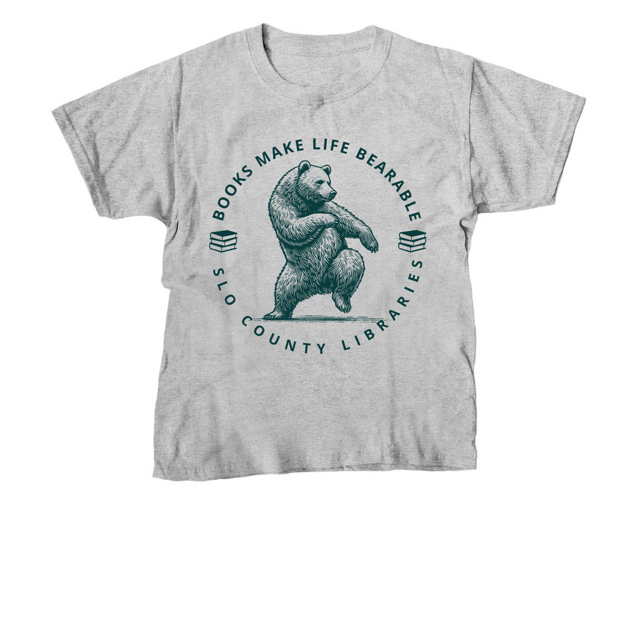 Dancing Bear Tee, a Sport Grey Youth Unisex Tee