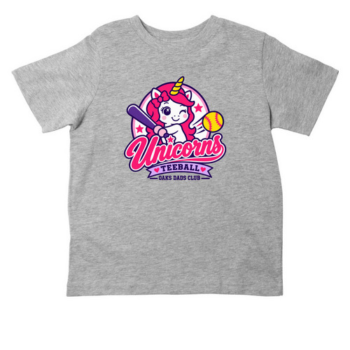 Unicorn Tots, a Heather Toddler Tee