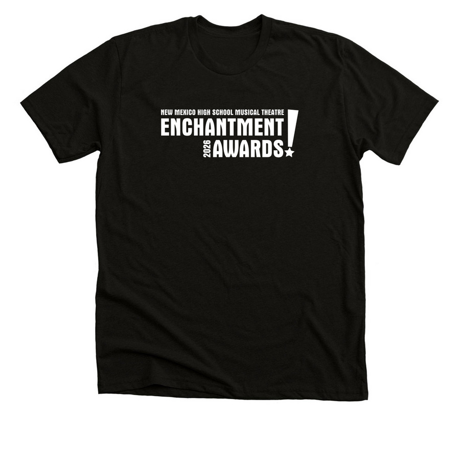 2026 Enchantment Awards: White Logo Wear, a Solid Black Blend Premium Unisex Tee