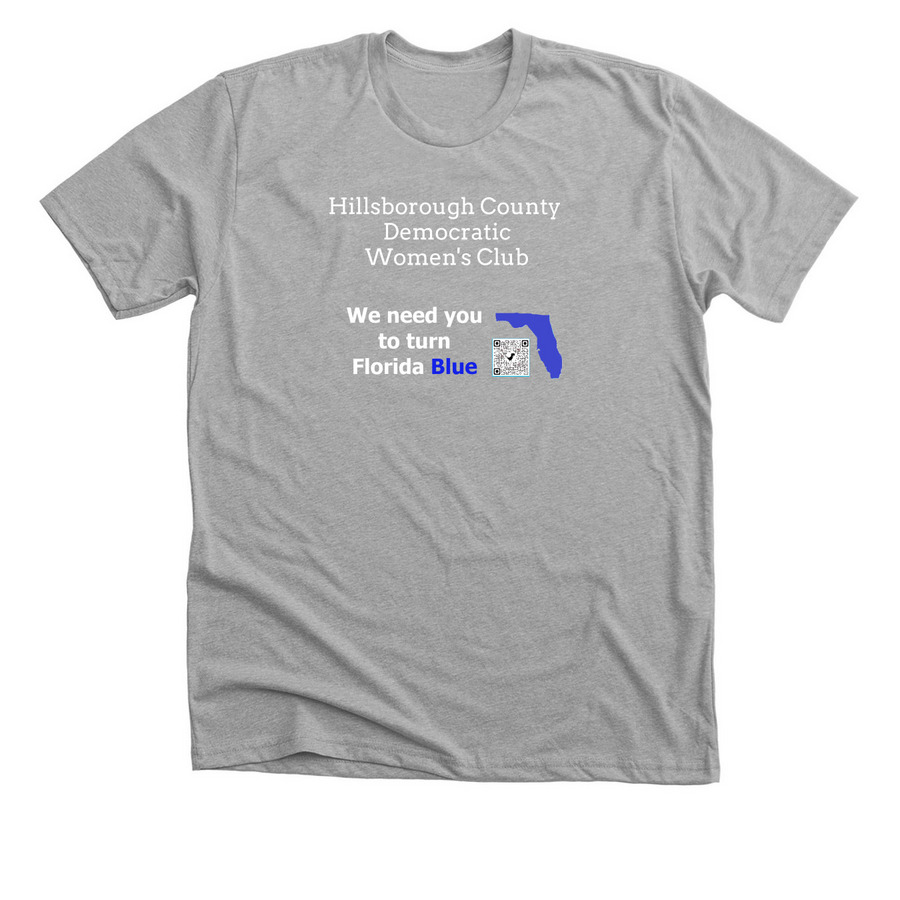 Turn Florida Blue, a Athletic Heather Premium Unisex Tee