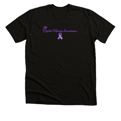 Cystic Fibrosis Awareness&nbsp;, a Black Heather Premium Unisex Tee