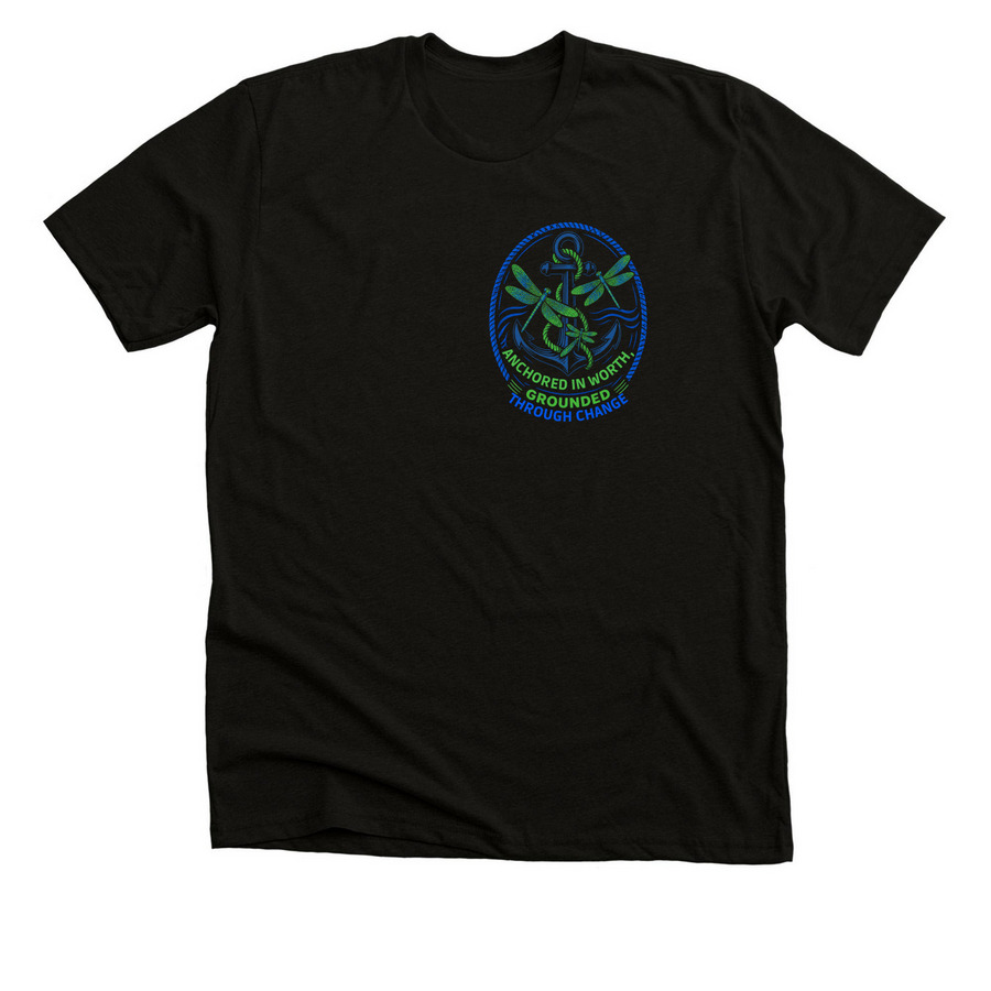 Worth Over Worry Project, a Black Heather Premium Unisex Tee