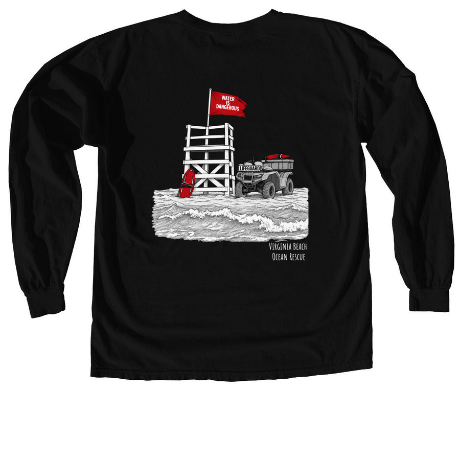 2026 Fall Patrol Gear, a Black Comfort Colors Long Sleeve Tee (back-view)
