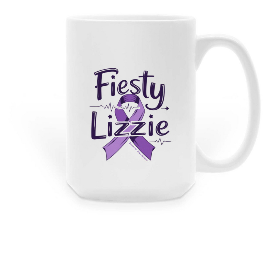 Fiesty Lizzie Accessories, a White Large Coffee Mug
