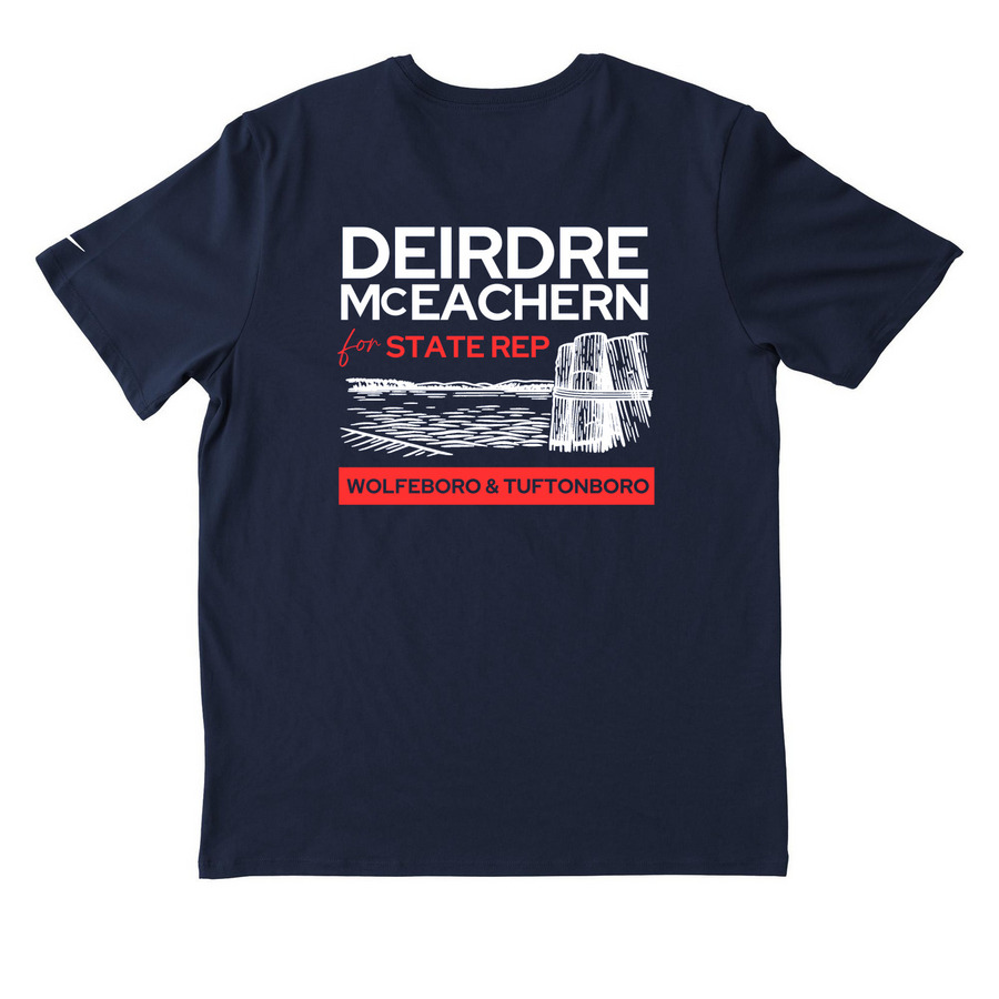 Deirdre McEachern for NH State Rep, a College Navy Nike Dri-FIT Jersey Blend Performance Tee (back-view)