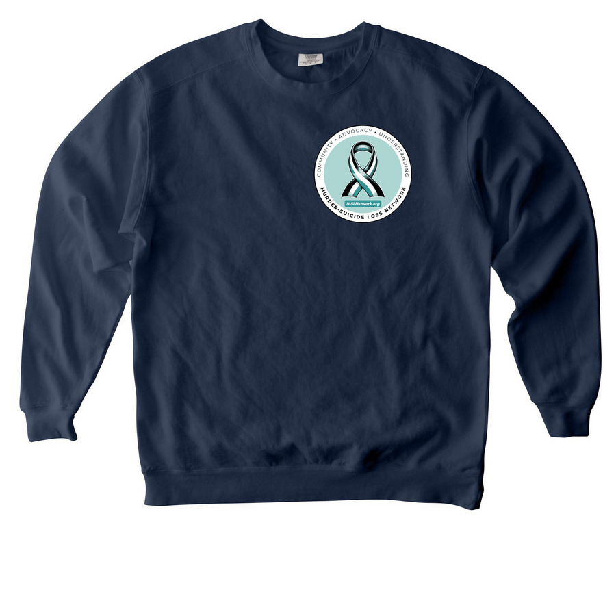 Supporting Survivors - New 2026 Design!, a True Navy Comfort Colors Crewneck Sweatshirt