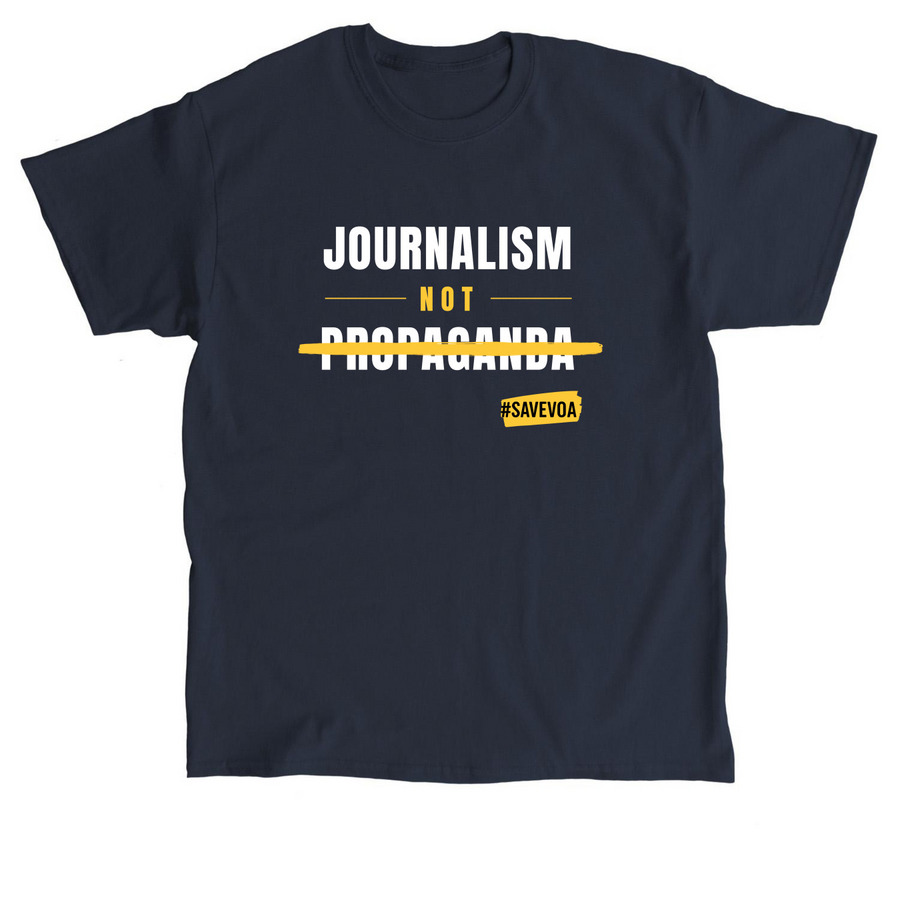 Journalism Not Propaganda Shirt, a Navy Classic Unisex Tee