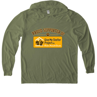 GMSP Proud Supporter, a Olive You Green Allmade Eco Triblend Hoodie Tee