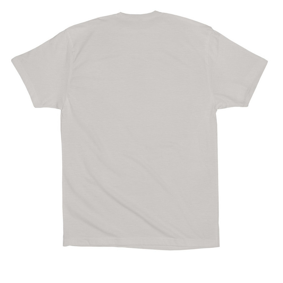 Clitoria Mariana: VA Native Plant of the Year, a Solid Athletic Grey Premium Cotton Tee (back-view)