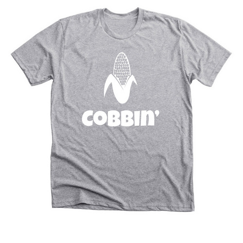 Corn Cobbin?, a Athletic Heather Premium Unisex Tee