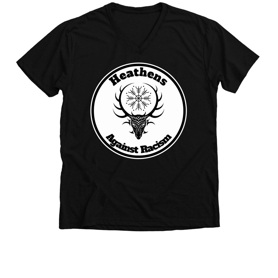 Heathens Against Racism-Helm of Awe-TShirts 1, a Solid Black Blend Premium V-Neck Tee