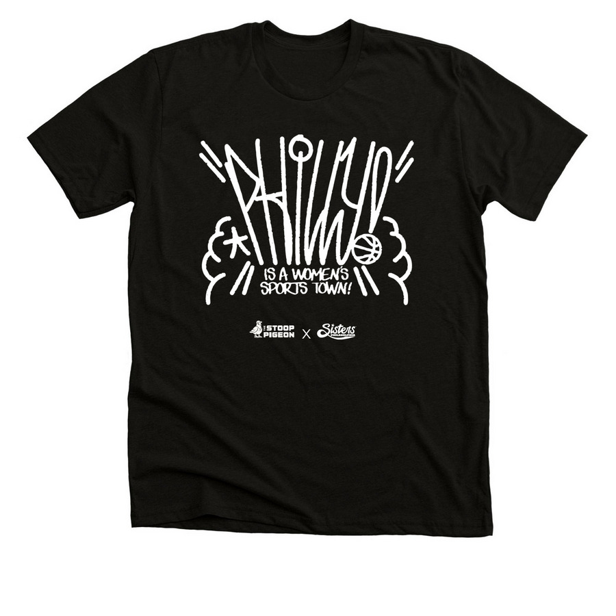 Philly Is A Women's Sports Town Beer Logo, a Solid Black Blend Premium Unisex Tee