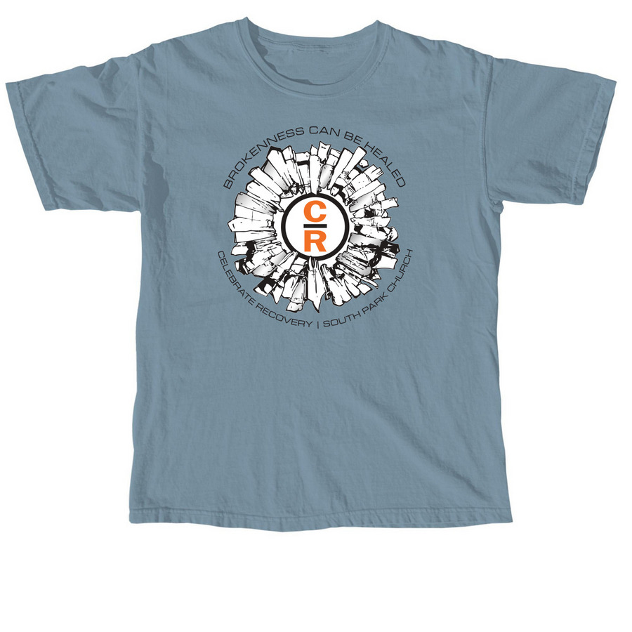 SPC CR - Brokenness Healed, a Ice Blue Comfort Colors Unisex Tee