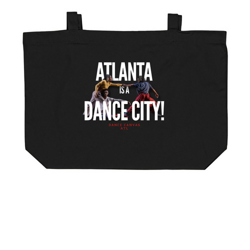 ATL is a Dance City - 2026, a Black Large Organic Cotton Tote Bag