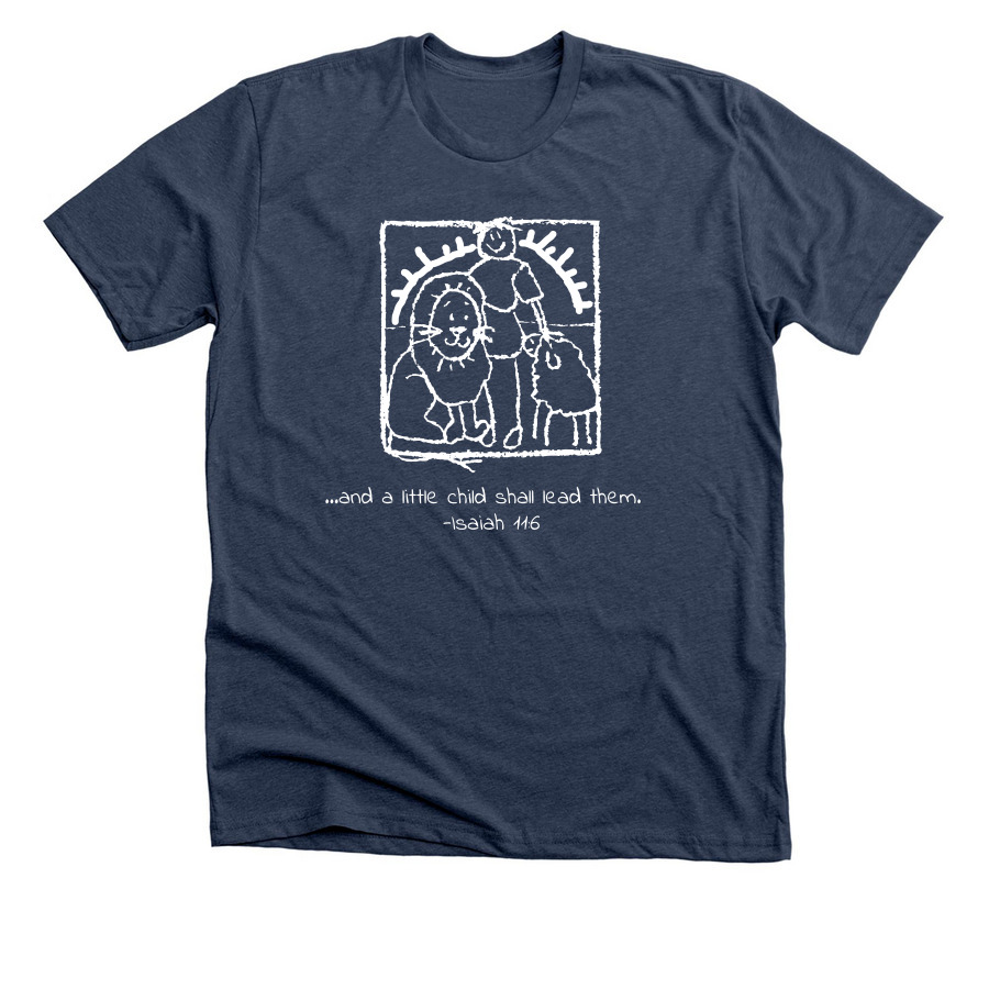 Youth Ministries, a Heather Navy Premium Unisex Tee