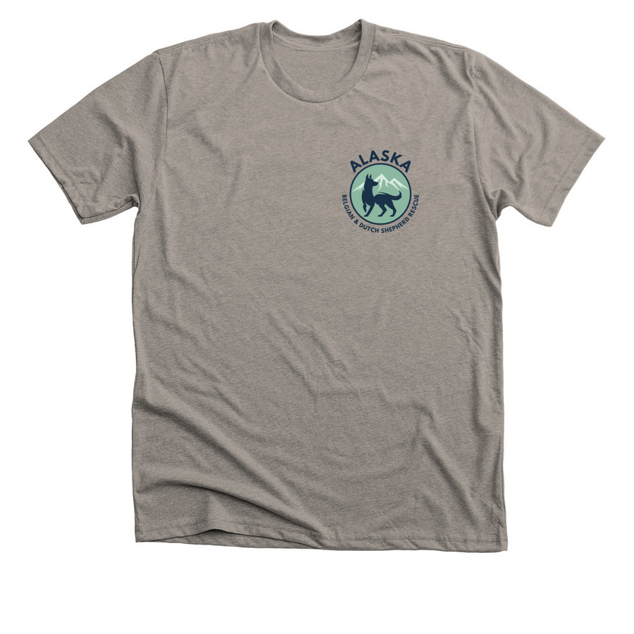Alaska Belgian & Dutch Shepherd Rescue, a Heather Stone Premium Unisex Tee
