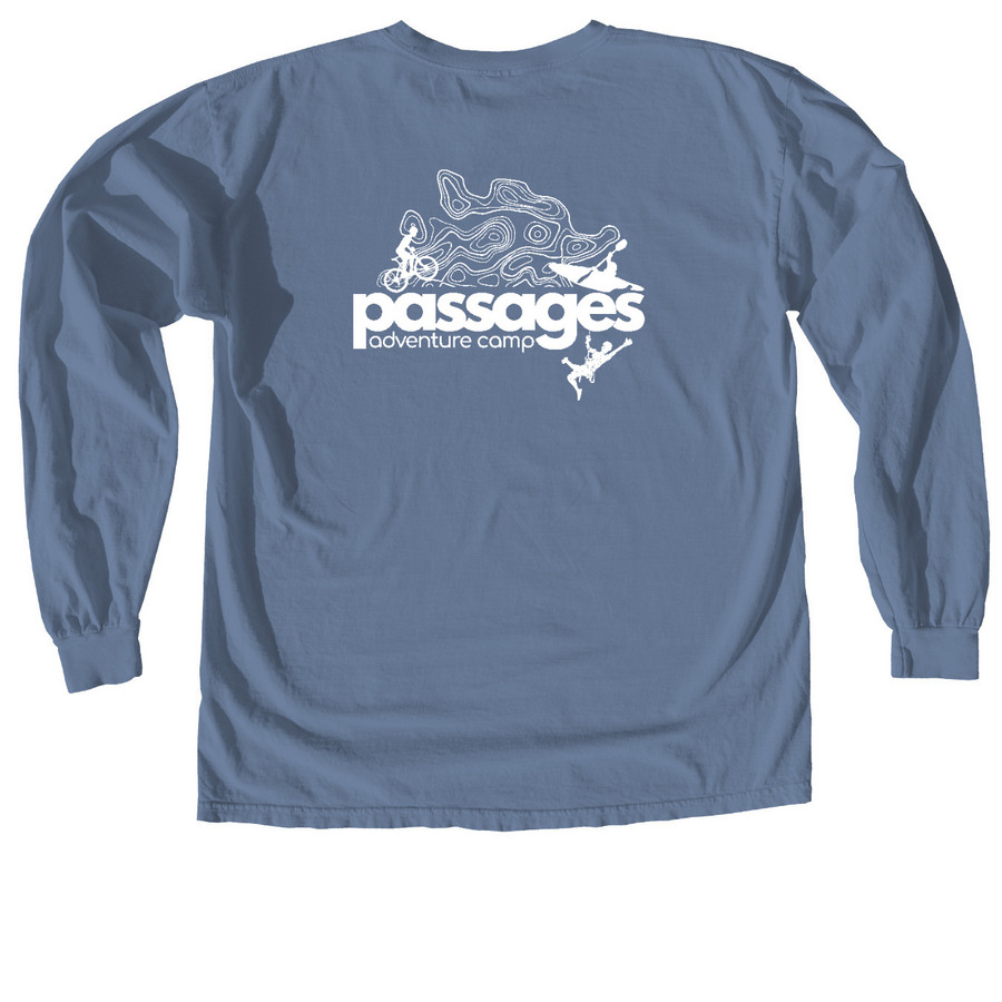 Girls Rock Design!, a Blue Jean Comfort Colors Long Sleeve Tee (back-view)