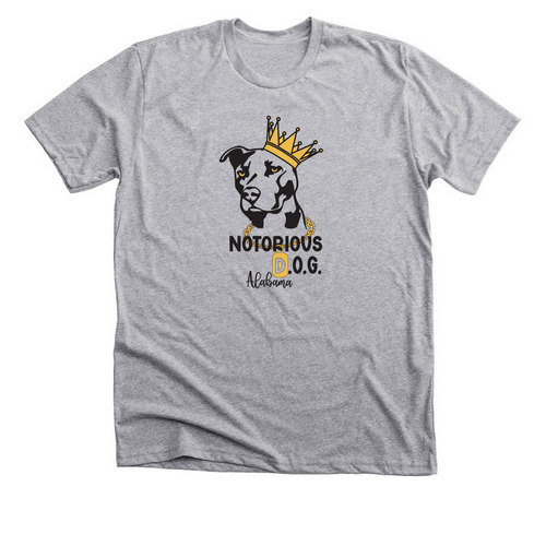 Notorious D.O.G. Dog Rescue (classic logo), a Athletic Heather Premium Unisex Tee