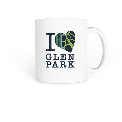 I HEART Glen Park Mug, a White Coffee Mug