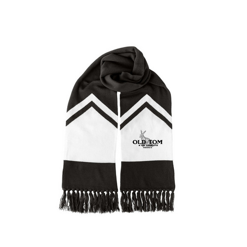 Old Tom & the Lookouts BIG RABBIT SCARF, a Black/ White Two-Tone Gameday Scarf