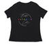 Performance Shirts, a Black Women's Relaxed V-Neck Tee