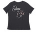 Grief & Joy Can Co-Exist (Grey), a Dark Grey Heather Women's Relaxed V-Neck Tee (back-view)