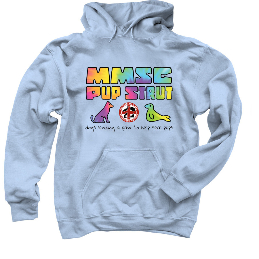 Pup Strut event apparel-light colors, a Light Blue Pullover Hoodie