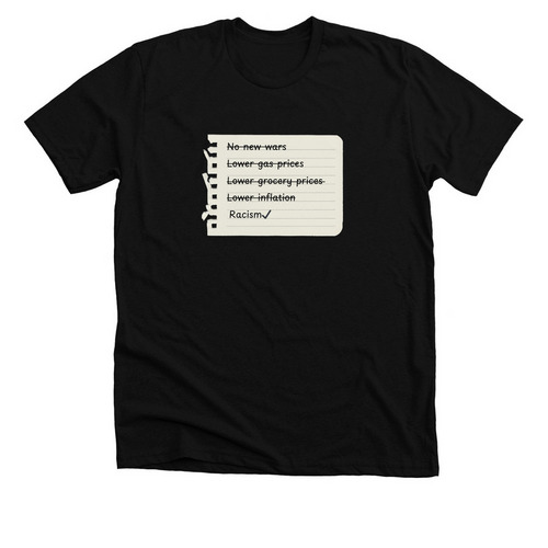 Racism??, a Solid Black Blend Premium Unisex Tee