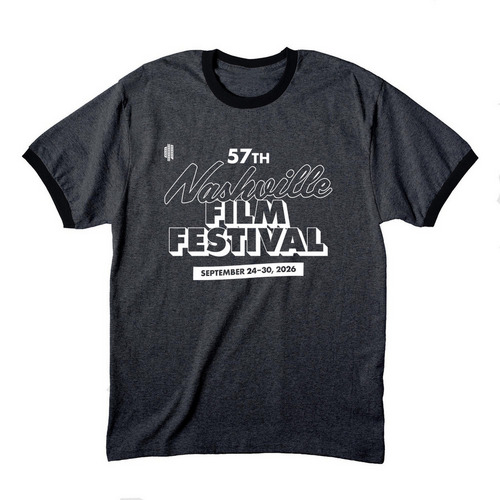 #NashFilm57 Dark Ringer Tee, a Dark Heather Grey/ Jet Black Cotton Ringer Tee