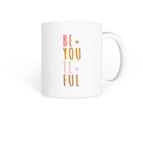 Beautiful, a White Coffee Mug