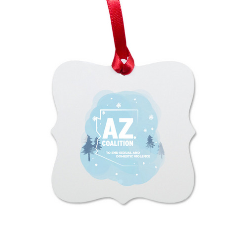 ACESDV Ornaments, a White Aluminum Square Ornament