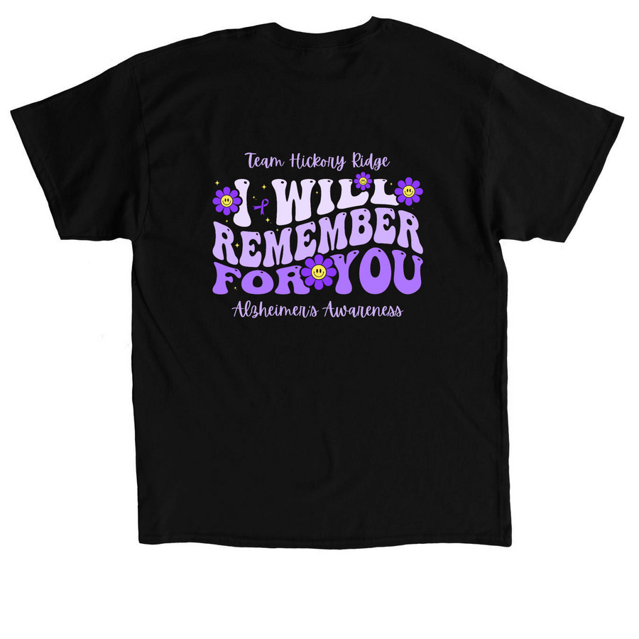 2026 Alzheimer's Walk Shirt, a Black Classic Unisex Tee (back-view)