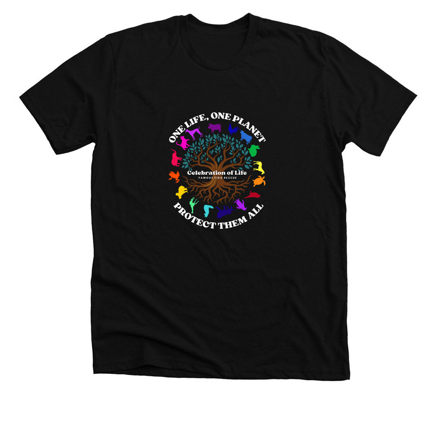 One Life, One Planet, a Solid Black Blend Premium Unisex Tee