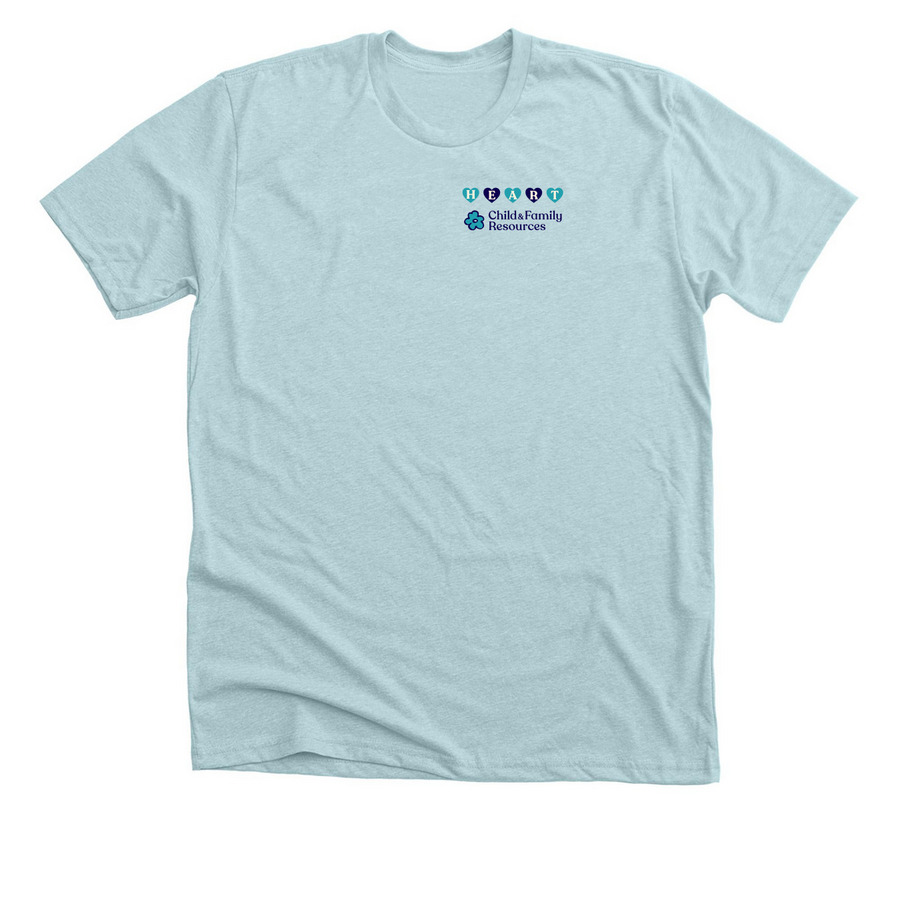 Do It With HEART, a Heather Ice Blue Premium Unisex Tee