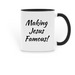 Coffee with Jesus, a Black Two-Tone Ceramic Mug