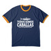 Todos Somos Caballas Ceuta Crisis Merch, a Navy/ Gold Cotton Ringer Tee