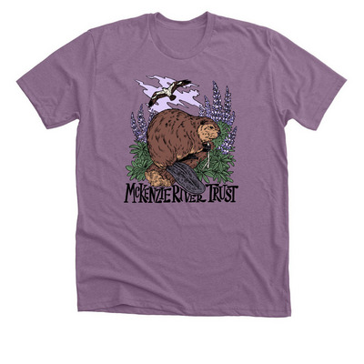 Beaver Tee, a Heather Purple Premium Unisex Tee