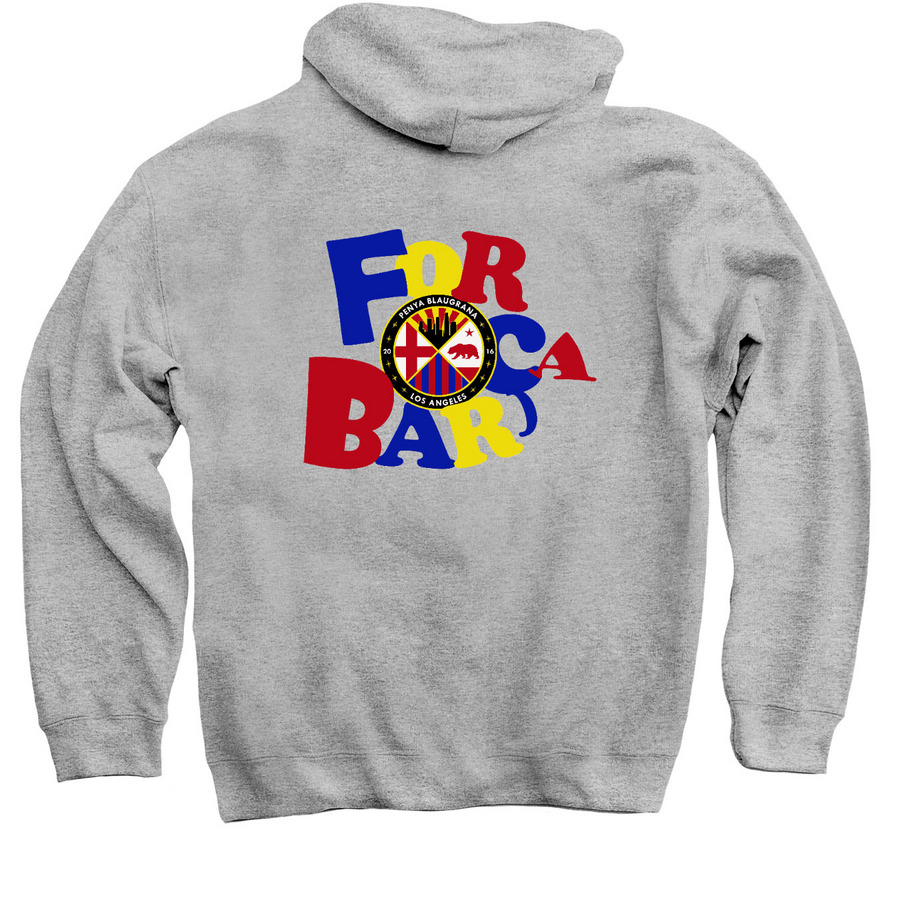 Forca Barca - PBLA Hoodies, a Sport Grey Pullover Hoodie (back-view)