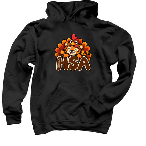 Thanksgiving, a Black Pullover Hoodie