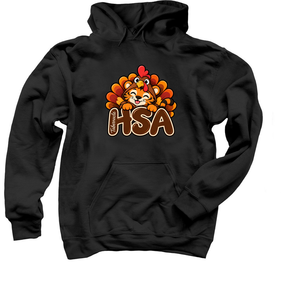 Thanksgiving, a Black Pullover Hoodie