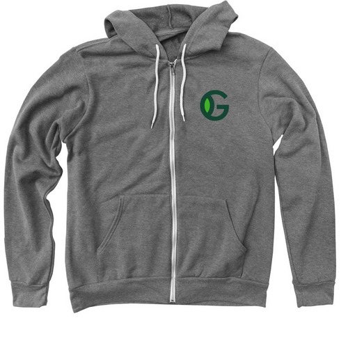 Zip Up Hoodies, a Deep Heather Zip Up Hoodie