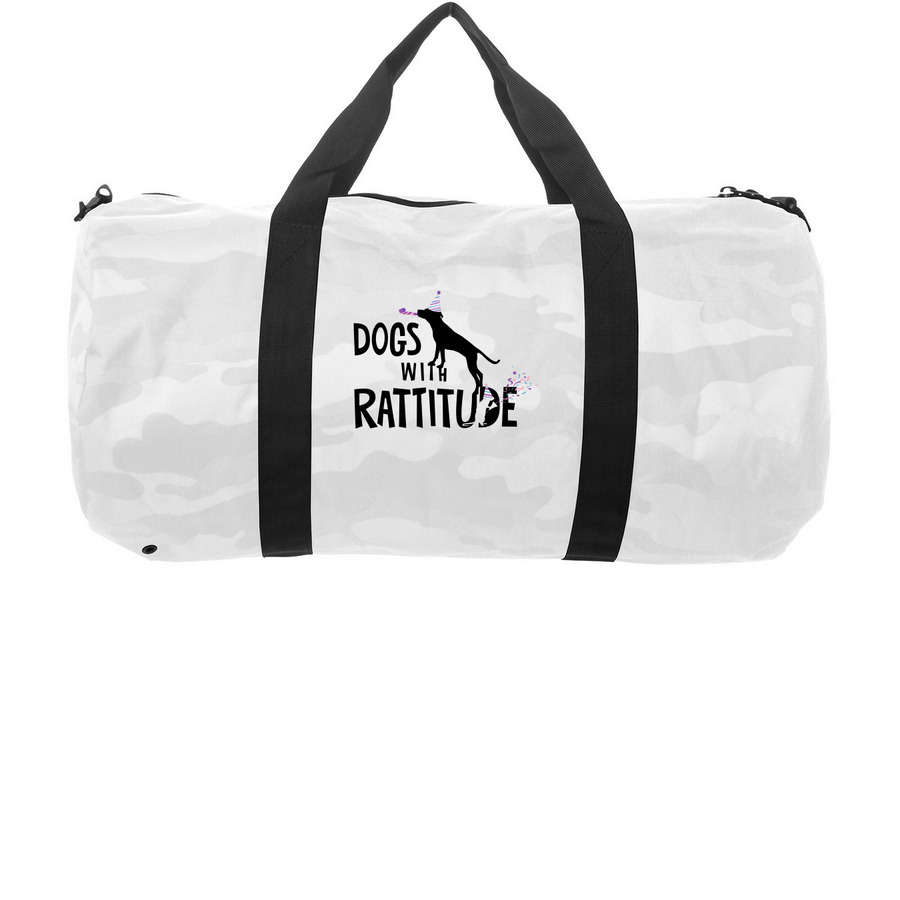 Just a fun tote bag - Birthday Edition, a White Camo Day Tripper Duffel Bag