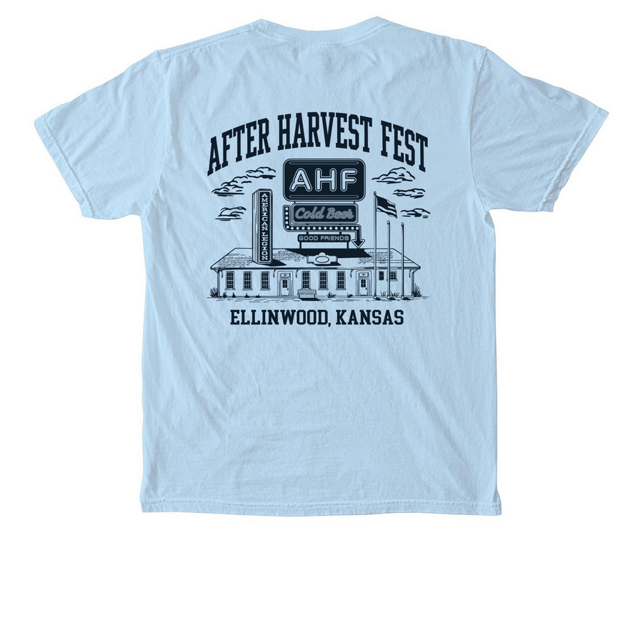 AHF Social Club&nbsp;, a Chambray Comfort Colors Pocket Tee (back-view)