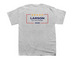 Larson 2028 Campaign Merch, a Sport Grey Youth Unisex Tee (back-view)