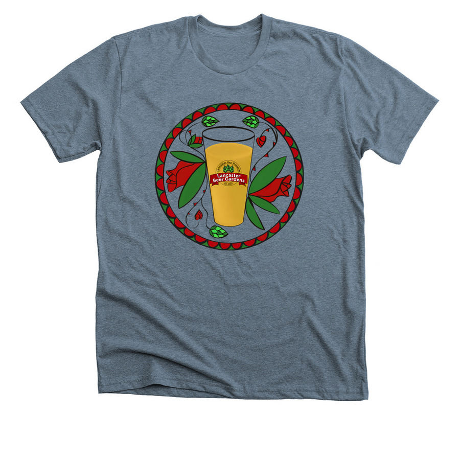 Lancaster Beer Gardens, a Heather Slate Premium Unisex Tee