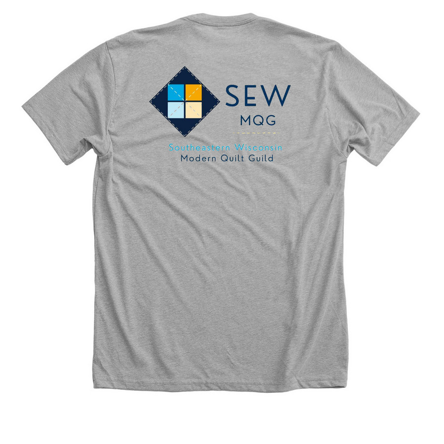 SEW MQG Merch, a Athletic Heather Premium Unisex Tee (back-view)