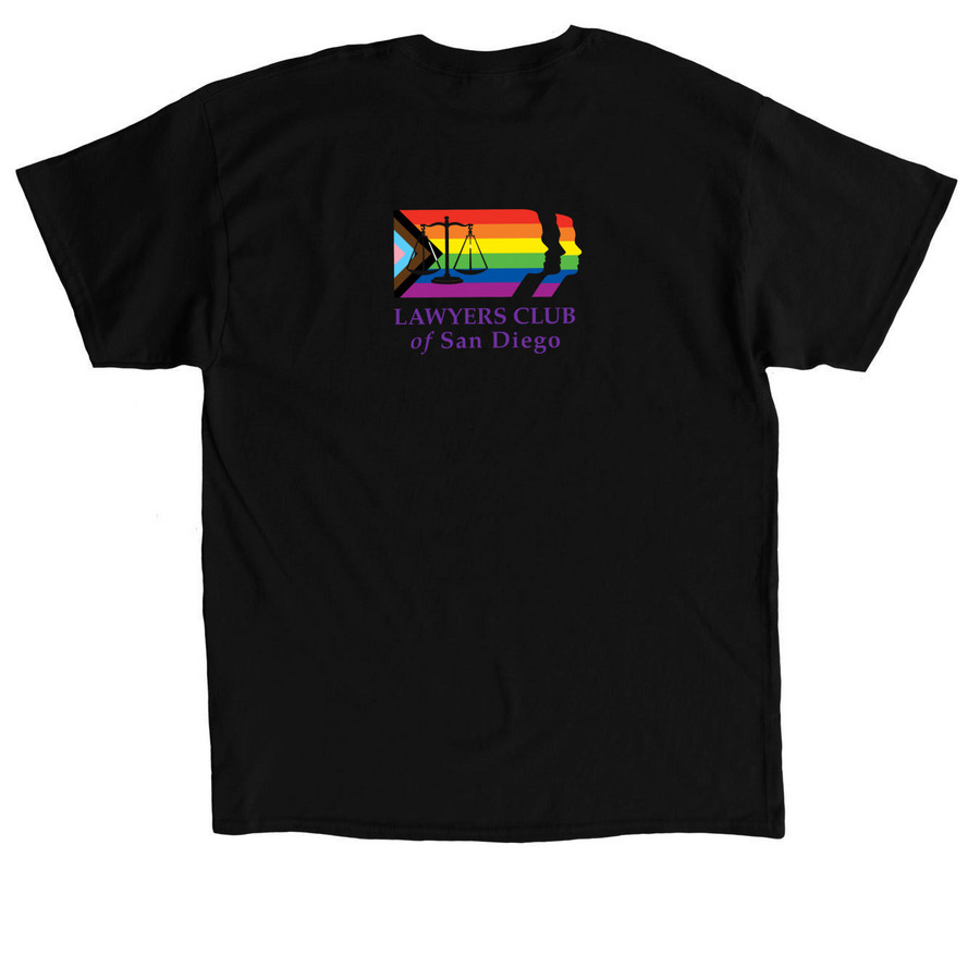 Pride 2026, a Black Classic Unisex Tee (back-view)