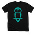 Owl Logo (teal) T-Shirt, a Solid Black Blend Premium Unisex Tee
