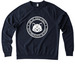 AEU Raglan Sleeve Logo Crew Sweater, a Night Sky Navy Allmade Organic French Terry Crewneck Sweatshirt